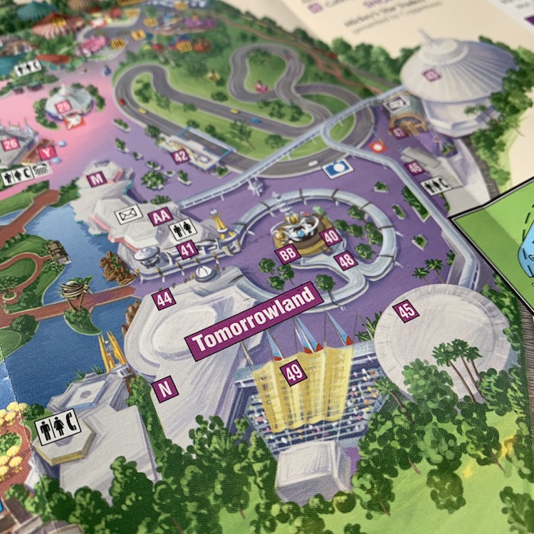 Mapa Área Tomorrowland