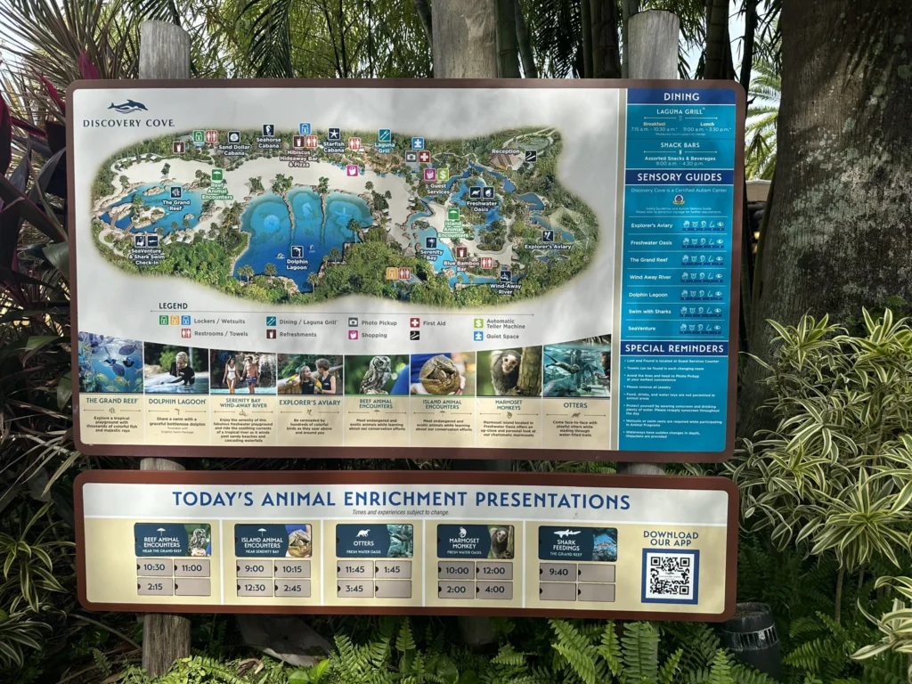 Mapa do Discovery Cove Orlando