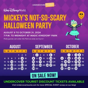 Mickey's Not-So-Scary Halloween Party bilhetes e Datas
