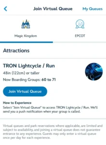 O que é o print? Agendamento Fila Virtual Tron - Disney My Experience