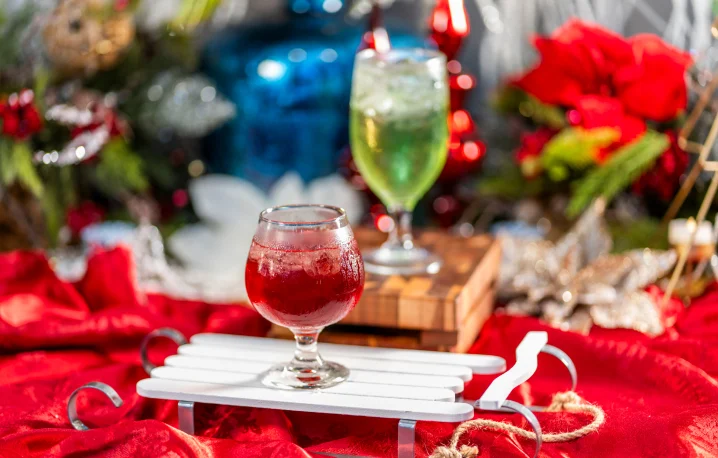 Bebidas natalinas do Busch Gardens do evento de Natal de 2024 