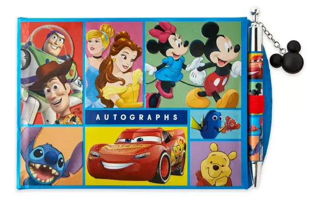 Caderno de autógrafos da Disney