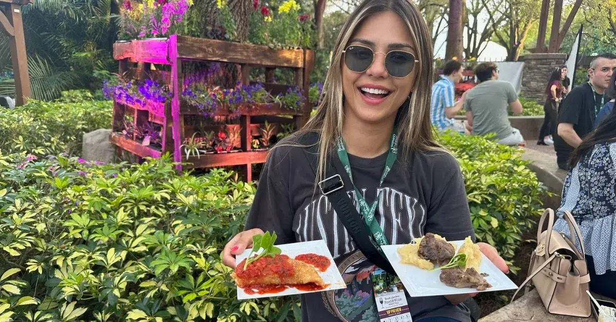 Fê Batista (Orlando Diferente) no evento Food and Wine do Busch Gardens